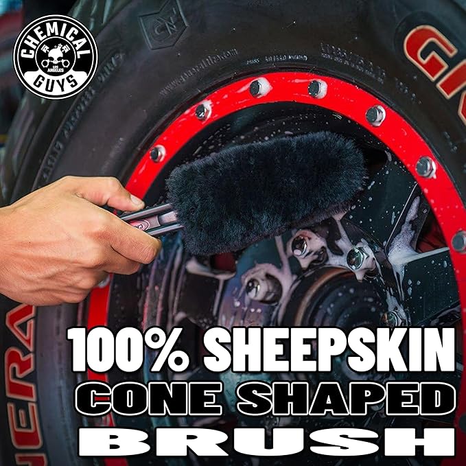 Chemical Guys CLD_203_16 Signature Series Wheel Cleaner For All Gloss Finishes 16 fl oz + Acc_B01 Gerbil Wheel and Rim Brush + ACCG08 Wheelie All Exterior Surface and Wheel Brush