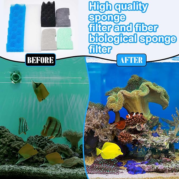 Threlaco 52 Pcs Replacement Filter Media Kit Compatible with Fluval 406/407 Aquarium Filters Include 12 Biological Foams Ammonia Remover Phosphate Pads Nitrite Remover, Towel and Grease