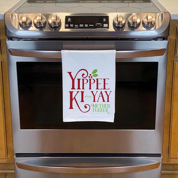 Yippee Ki Yay Funny Holiday Movie Kitchen Hand Towel