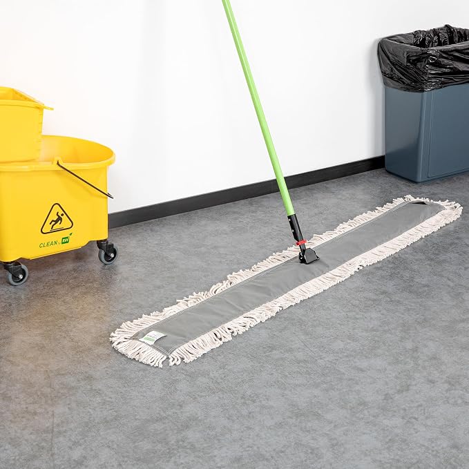 Restaurantware-MOP HEAD ONLY: Clean Tek Professional 59.84 x 5 Inch Dry Mop Head, 1 For Dusting - Frame And Handle Sold Separately, Disposable, Cotton, For Home And Office