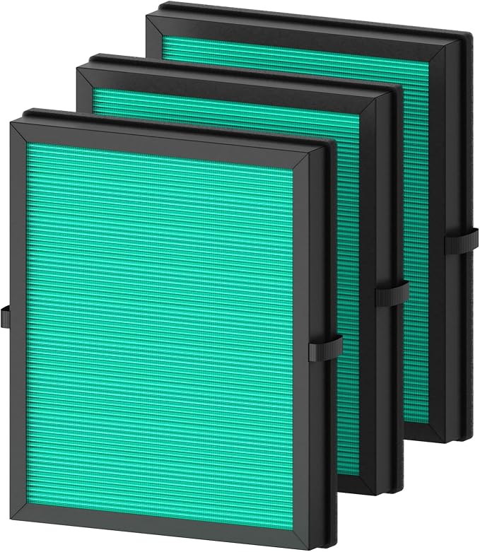 3 Pack MK04 Air Filter Replacement for Aroeve MK04/MG04JH Air Purifier - 4-in-1 H13 True HEPA Filter for Pollen Pet Dander Hair (Pet Dander Version)