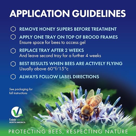 Apiguard – Natural Varroa Mite Treatment for Honey Bee Hives – 10 x 50g Thymol Gel Trays – Easy Application, Beekeeper-Trusted, Bee-Friendly, Plant-Based Protection