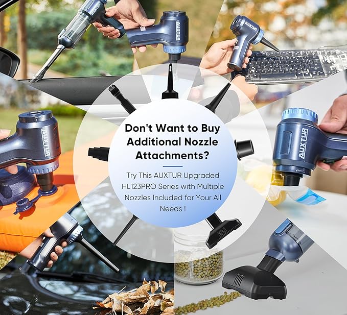 Car Vacuum Cordless, 3 in 1 Handheld Vacuum with Brushless Motor in 14000PA Powerful Suction, Mini Vacuum Cleaner with One-Touch Empty&2 Washable Filters, Portable Air Duster for Home, Desktop