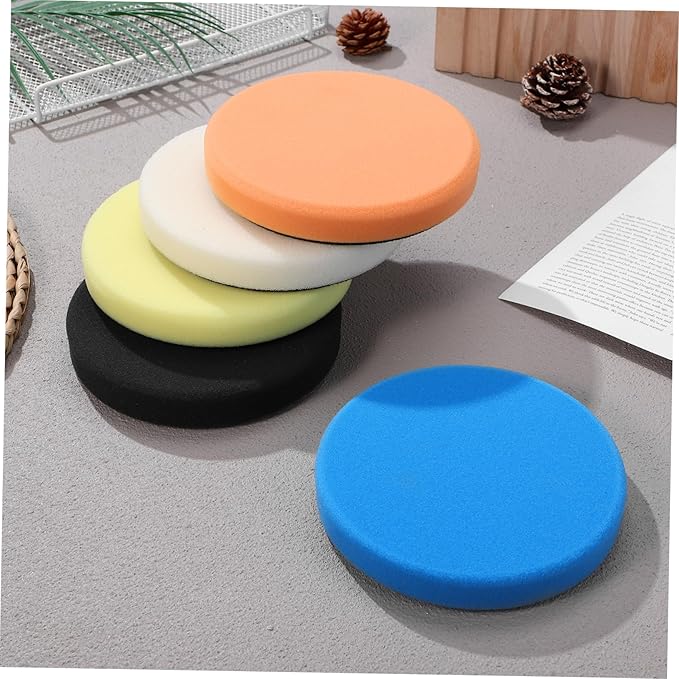 5pcs Buffing Polishing Pads Durable Sponge Car Polishers for Waxing Grinding Detailing Multi-Functional Tools for Home Garage Automotive Repair
