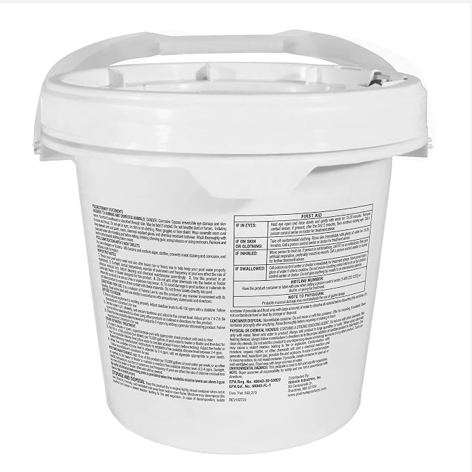 Pool Mate 15-Pounds All-In-1 Swimming Pool 3 Inch Chlorinating Tabs, Chlorine Tablets 3 Inch, Sanitizer, Clarifier, Stain Inhibitor, Algae Control, Descaler, Sunlight Protector All In One, Made In USA