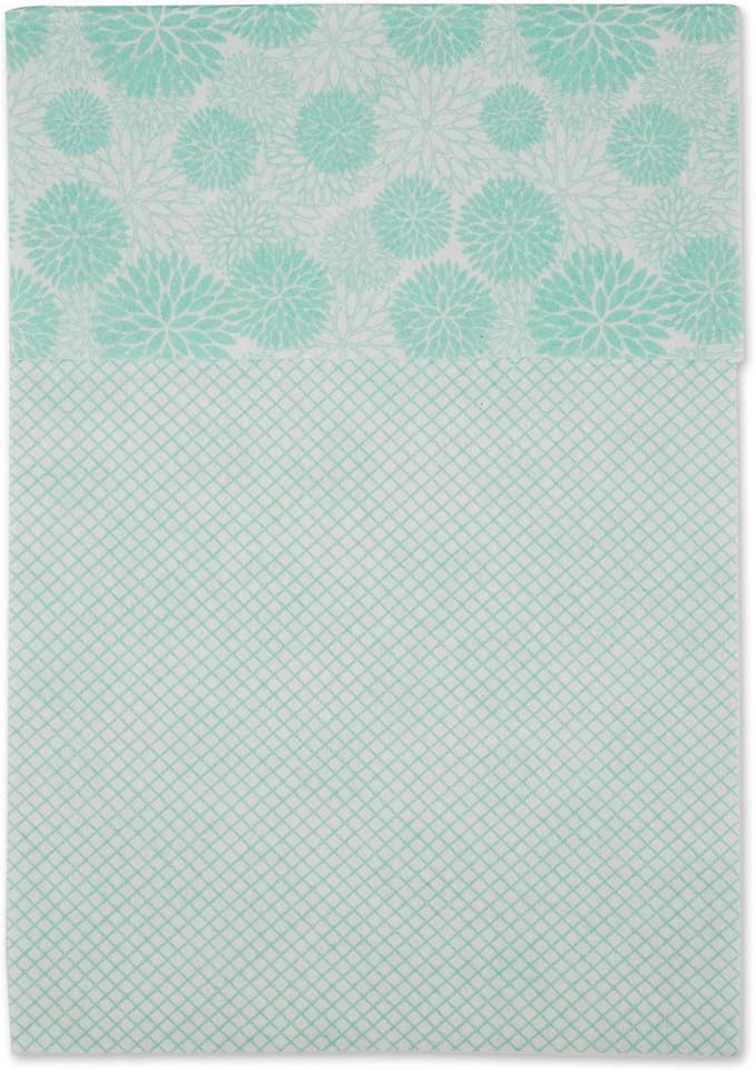 DII Fridge Liner Collection Non-Adhesive, Cut to Fit, 12x24, Aqua Dahlia, 6 Piece