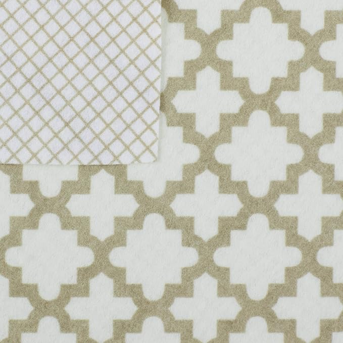 DII Shelf Liner Collection Non-Adhesive Cut to Fit, Cream Lattice, 12x120, 2 Piece