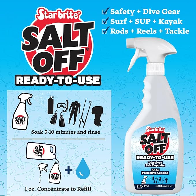 STAR BRITE Salt Off Concentrate - Ultimate Salt Remover Wash & Marine Engine Flush for Boats, Vehicles, Trailers, and More