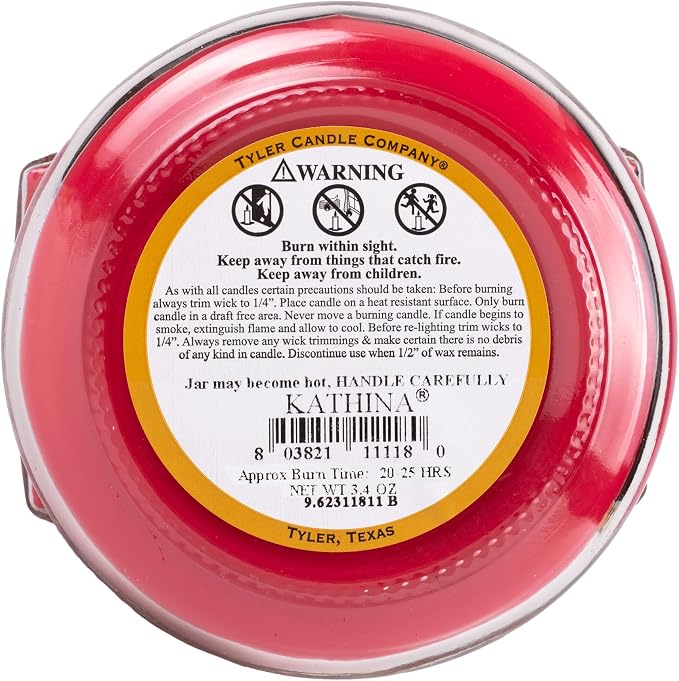 Tyler Candle Company 3118 Kathina 3 Ounce Scented Jar Candle for Home or Office, Pack of 4