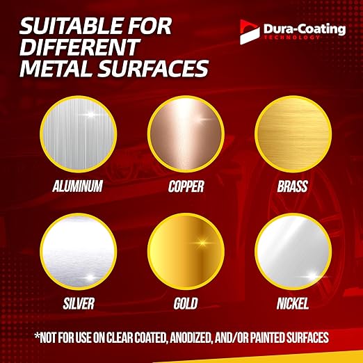 DURA-COATING TECHNOLOGY, Blue Premium Metal Polish - Perfect Brightener and Scratch Remover for Aluminum Wheels, Diamond Plate, Stainless Steel, Copper, Brass, & Nickel (32 Ounce Bottle)