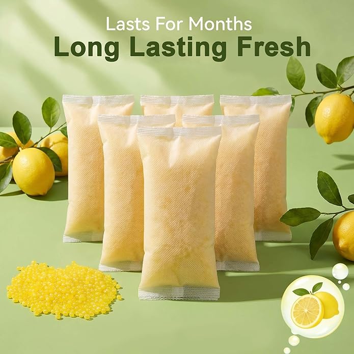 PurifyLogix Lemon Fresh Shoe Deodorizer, Natural Long-Lasting Powerful Odor Absorber for All Footwear, also Purifies Air in Closets, Gym Bags and Pet Areas, Odor Eliminator, 6PCS