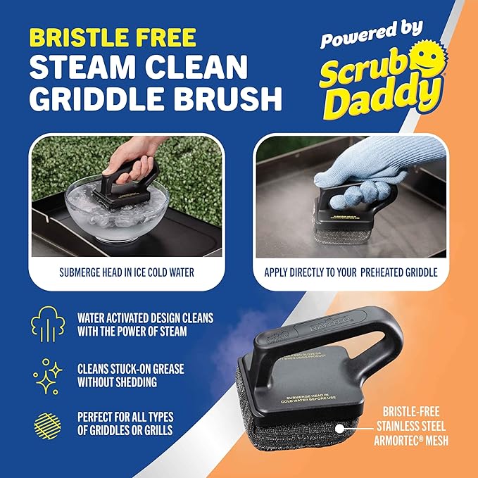 Mr. Bar-B-Q Bristle Free Grill and Griddle Brush Bundle | Powered by Scrub Daddy