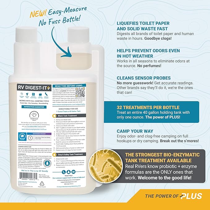 Unique RV Digest-It Ultra, Clean-It and Restore-It - RV Toilet Treatment and Cleaner, Packaging May Vary