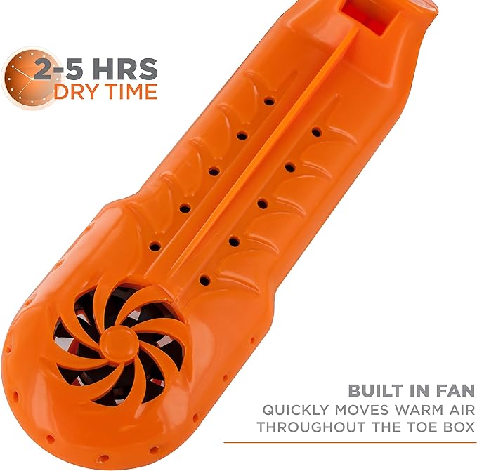 DryGuy Travel Dry DX Boot Dryer and Shoe Dryer, Orange & Black (Pack of 6)