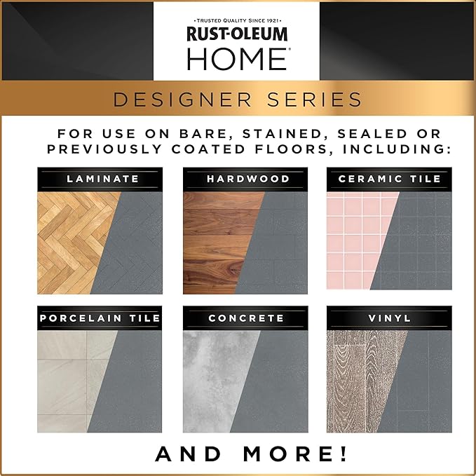 Rust-Oleum 391503 Home Designer Series Floor Coating Kit, High Gloss White