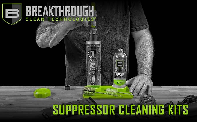 Breakthrough Clean Technologies Suppressor Cleaning Kit, 16oz. Removes Carbon and Lead depsosits