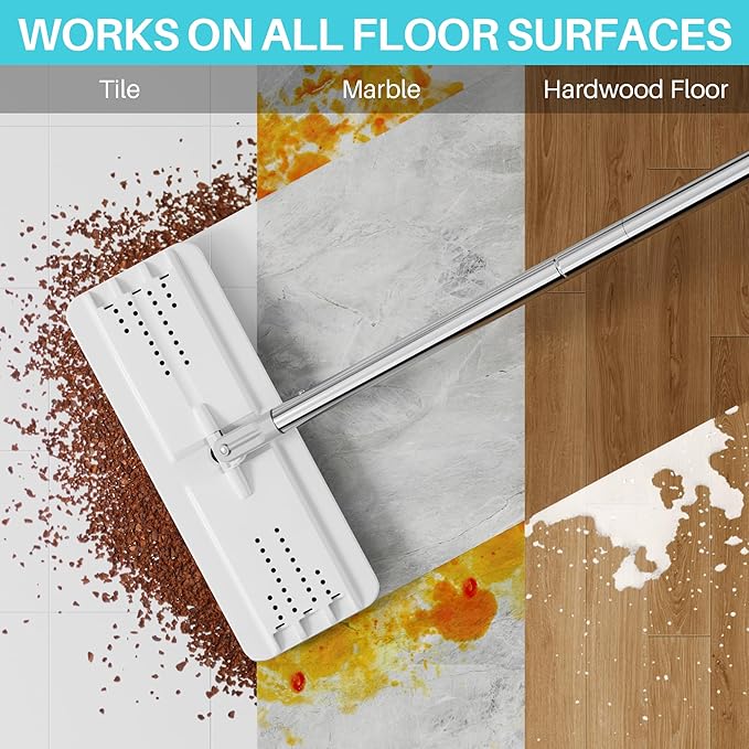 JOYMOOP 8L Flat Mop System with Extension Handle, Large Capacity for Household & Commercial Use, Ideal for Floor, Window & Wall Cleaning – Includes 5 Washable Microfiber Pads for Wet & Dry Use