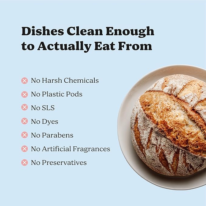 Pronounce Dishwasher Detergent Powder - Cleaner Ingredients, Fragrance Free - Ultra Concentrated, Cuts Grease and Grime, Dishwasher Pods Alternative. (160 Loads, Unscented).
