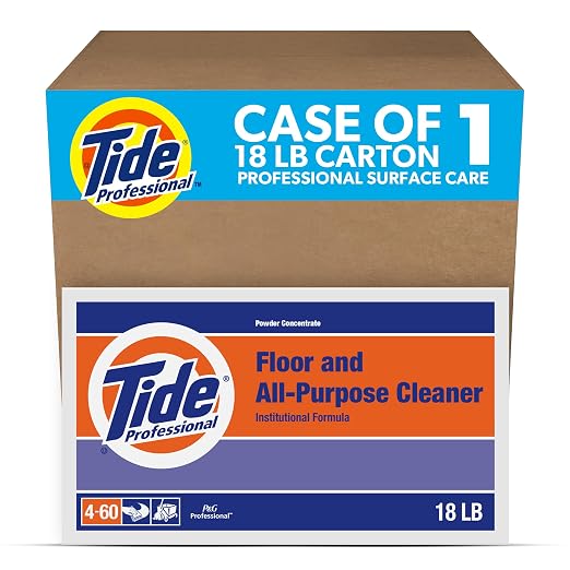 P&G PROFESSIONAL Tide PRO Floor and All-Purpose Cleaner, Bulk Multi Surface Cleaning Powder for Commercial Grease and Dirt, 18 lb
