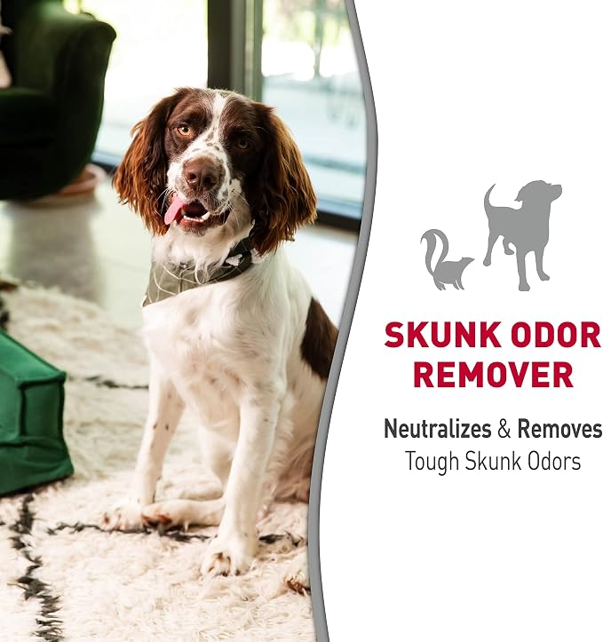 Nature's Miracle Skunk Odor Remover, Removes Skunk Odors On Fabrics, Clothing, Carpets And Other Surfaces, 32 Fluid Ounces (Pack of 2)
