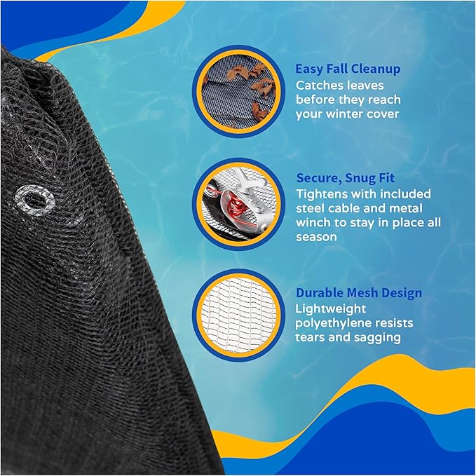 Blue Wave 33-ft Round Leaf Net Above Ground Pool Cover