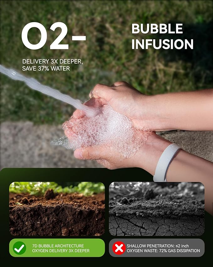 RainPoint Spray Nozzle & Quick Connector Combo | Effortless 8-Mode Zinc-Brass Garden Set