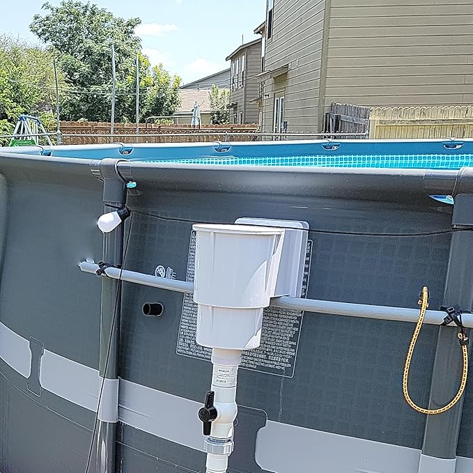 Above Ground Pool Skimmer Kit, Standard Thru-Wall Skimmer, Pool Wall Skimmer, Complete Above Ground Pool Skimmer Box System (White)