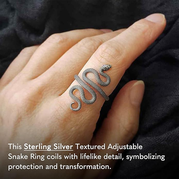 NINA DESIGNS Sterling Silver Rings - Adjustable Ring, Silver Jewelry for Women, 925 Sterling Silver, Gift for Women Women’s Rings