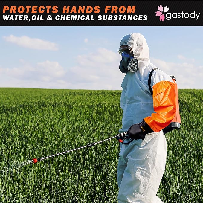 Extra-Long PVC Chemical Gloves Multi-Size Bundle - M & L