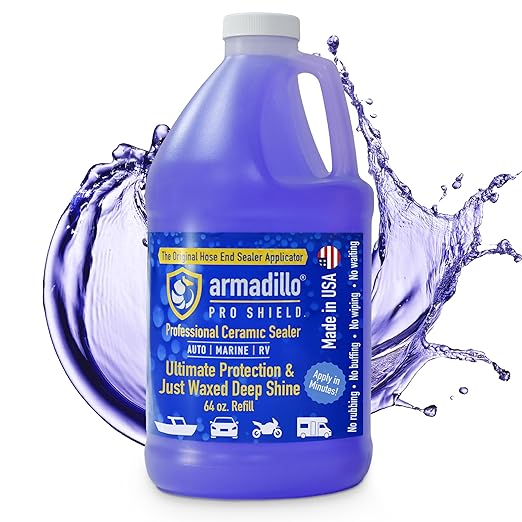 64 oz Refill Professional Ceramic Coating for Cars, Motorcycles, Boats & RVs – Advanced Long-Lasting Hydrophobic Car Ceramic Coating Spray Sealer Refill for Hose-End Applicator