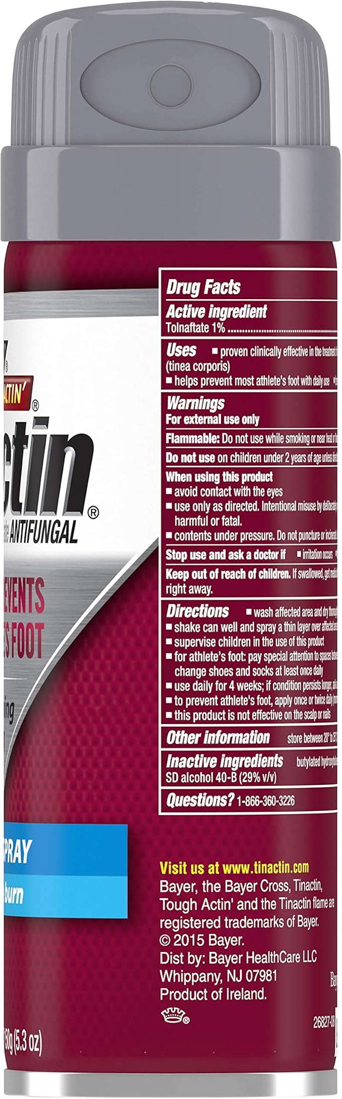 Tinactin Antifungal Liquid Spray 5.30 oz (Pack of 2)