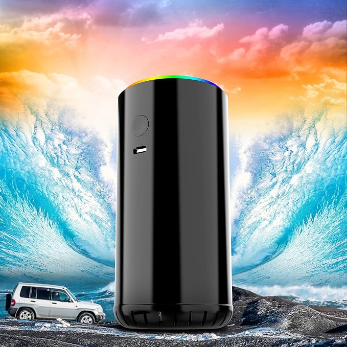 Smart Car Air Fresheners, Car Air Freshener Diffuser with 100 ML (3.5oz) Essential Oil, Aromatizante Para Carro Natural Fragrance Lasts for 6 Months, Five Modes, RGB Music Syncing Light, Auto On/Off