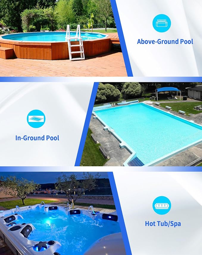 444301 Pool ionizer with Active Level Control, Pool Purifier System Fit for Above-Ground, In-Ground Pool, Saltwater Pool, Hot Tub, Spa Pool, Water Park