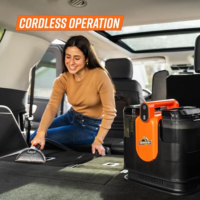 Armor All MAX 20V Cordless Portable Spot Cleaner for Carpet & Upholstery, Portable Deep Cleaner with Auto Detail Tools for Cars, Pets, Area Rugs & Couches- DSCC2001 0901