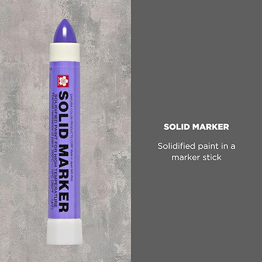 Sakura Solid Paint Markers - Permanent Marker Paint Pens - Window, Wood, & Glass Marker - Purple - 12 Pack