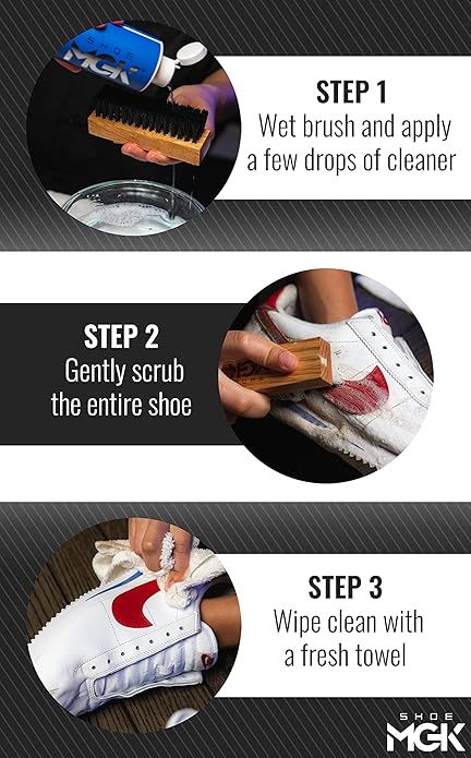 Shoe MGK Deluxe Shoe Brush Set with XL Cleaner and Conditioner for Clean, Fresh Shoes