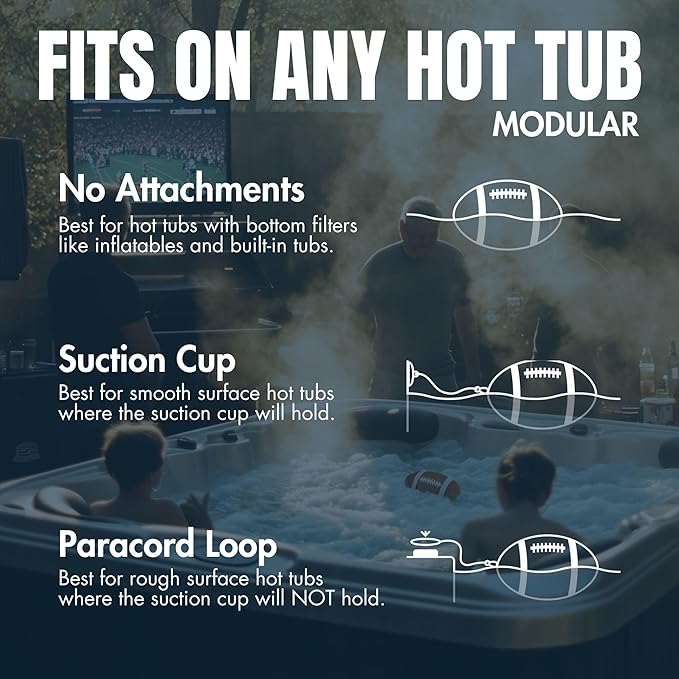 TUBTEK Hot Tub Scum Absorber Football (1 Pack) Spa Scum Absorber for Hot Tub – Spa Sponges & Scumball Hot Tub Scrubber Alternative