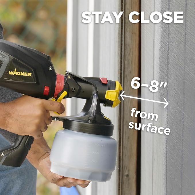 Wagner Spraytech 2419305 FLEXiO 575 Handheld HVLP Paint & Stain Sprayer, Sprays Most Unthinned Latex, Includes iSpray Nozzle, Complete Adjustability for All Needs, Lightweight Design