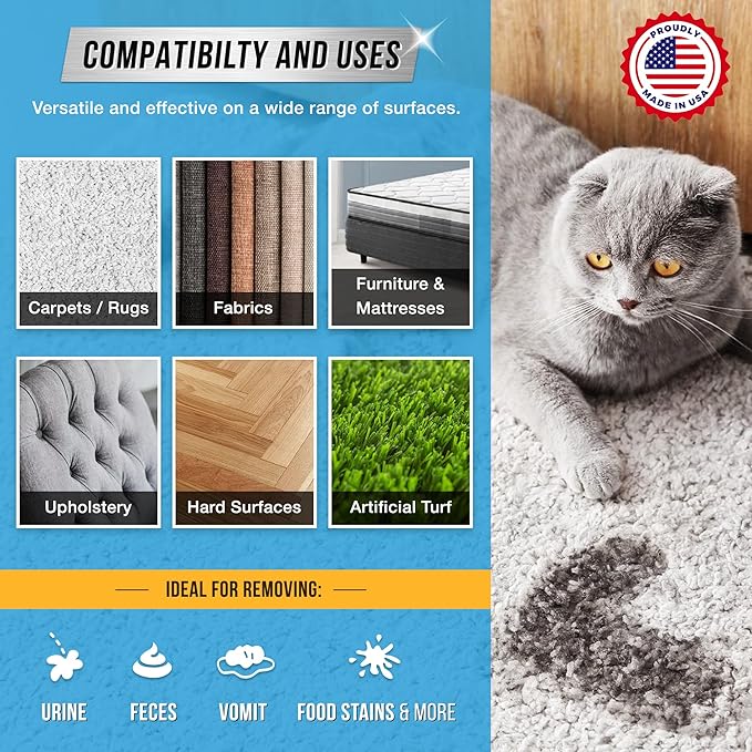 ACTIVE Swedish Dishcloths and Pet Odor and Stain Eliminator - Includes 12pk Sponge Cloths and 32oz Pet Enzyme Cleaner Spray