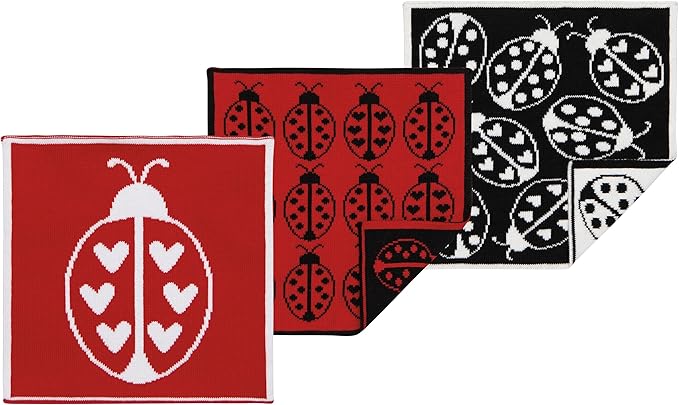 Jubilee Ladybug Knit Dishcloth, 1 EA