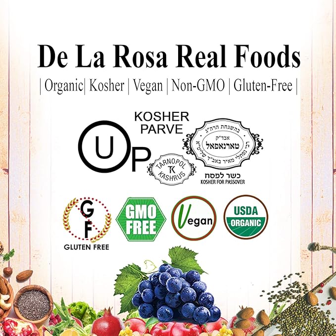 De La Rosa Organic Balsamic Vinegar, Kosher for Passover, Vegan & Gluten Free, Balsamic Vinegar Dressing for Salads and Marinades, 16.9 oz (Pack of 1)