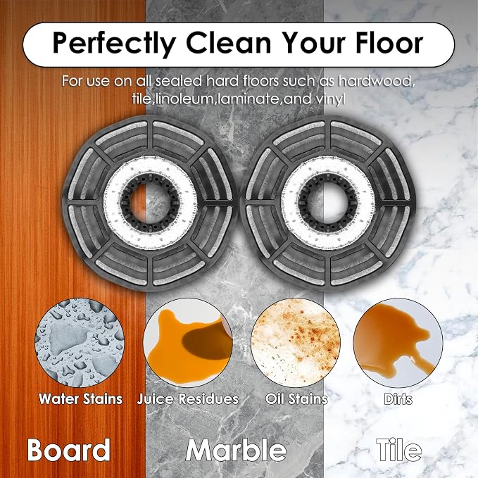 (2 Pack) S7000 Upgraded Steam Mop Replacement Brush Pads Compatible with Shark Steam and Scrub Mop S8201, S8001, S7201, S7000 Series, S8000, S7001, S7005, S7000AMZ, S7001TGT, Replacement Brush Heads