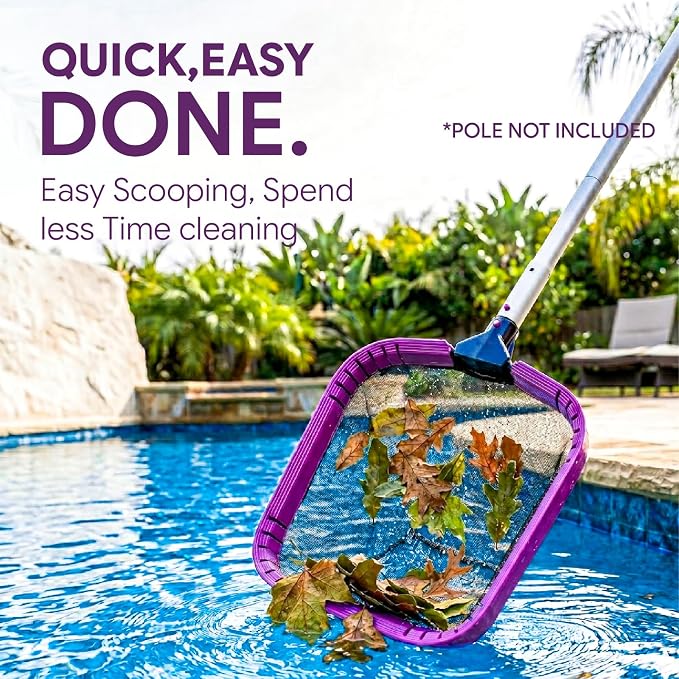 Professional Pool Skimmer Net Pool fine Nets-Cleaning With W/Alu Frame And Fine Nylon Flat Mesh,Pool Leaf Net,Skimmer Net For Fast Debris Cleaning, Pool Net For All Pools And Pond (YLS113)