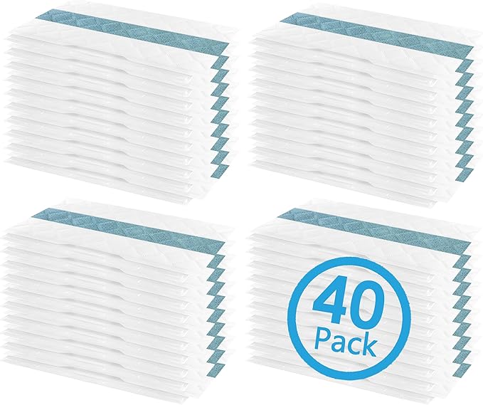 Disposable Replacement Pads with Shark VACMOP Disposable Hard Floor Vacuum for Shark VACMOP Pro VM250 VM251 VM252 VM200 VC205 QM250 VM190 VM200P12 VMP30 (40pcs)