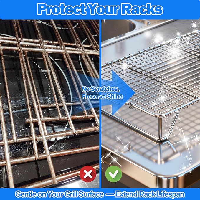 Palksky Oven Rack Cleaning Bags, Heavy Duty No Scrub Oven Rack Cleaning Bags, Reusable Leak-Resistant PE Bags for Deep Soaking Grill Grates, BBQ Racks, No Cleaner Included, 3 Pack(15.7''*23.7'')