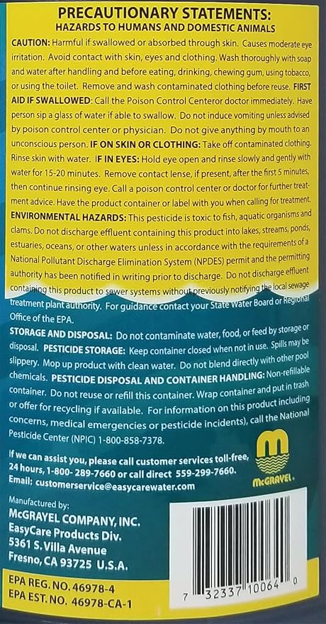 Algatec Super Algaecide-Clarifier, 64 Fl. Oz Bottle
