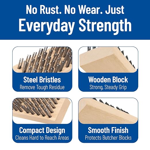 Carlisle FoodService Products 4578100 Butcher Block Scrub Brush