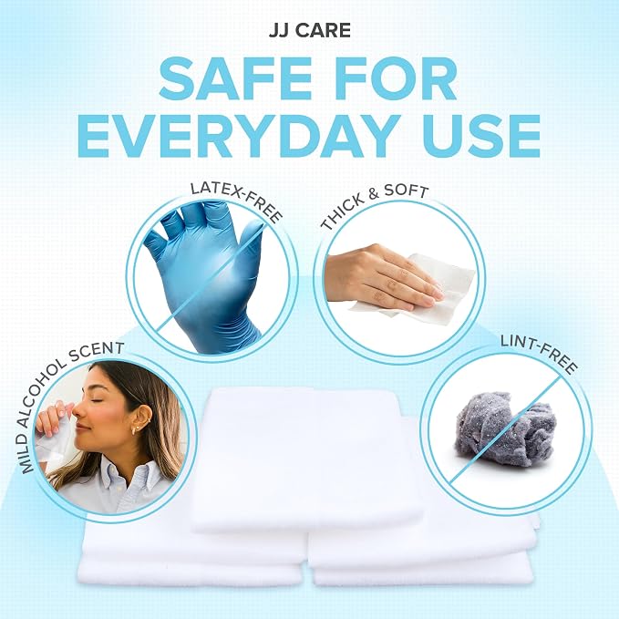 Large Alcohol Prep Pads [Pack of 120], 4 x 6" Sterile Prep Pads Individually Wrapped, 70% Isopropyl Alcohol Wipes, 2 Ply First Aid Swabs, Perfect for Medical, First Aid Kit & Home