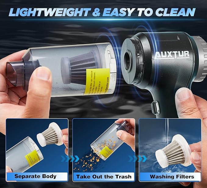 Handheld Vacuum Cordless-3 in 1 Car Vacuum Cleaner High Power-Brushless Motor 12000PA,Super Suction Power Vacuums-Cable-Small, Portable and Rechargeable Cleaner for Car