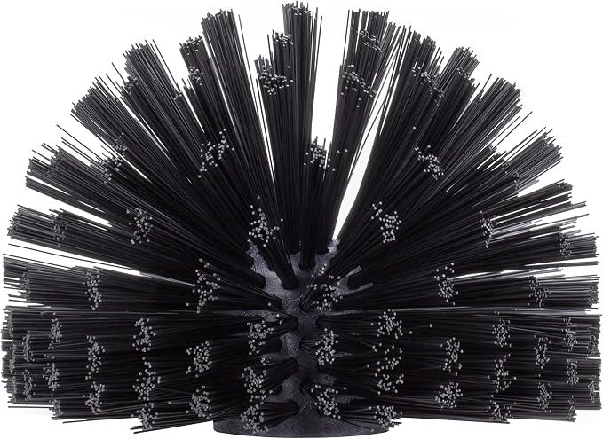 SPARTA 45008EC03 Plastic Multi-Purpose Valve Brush, Pipe Brush, Round Brush With Polyester Bristles, Color Coded For Commercial Cleaning, Kitchen, Restaurant, Bathroom, 5.9 X 8 X 5.9 Inches, Black
